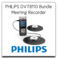 PHILIPS DVT 8110 Bundle Meeting Recorder with extra conference microphone